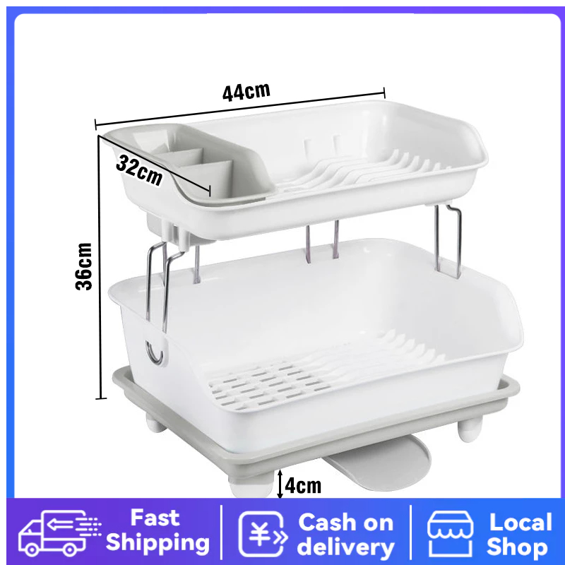 2-layer Storage Dish Rack Multi-functional Sink Rack | Shopee Philippines