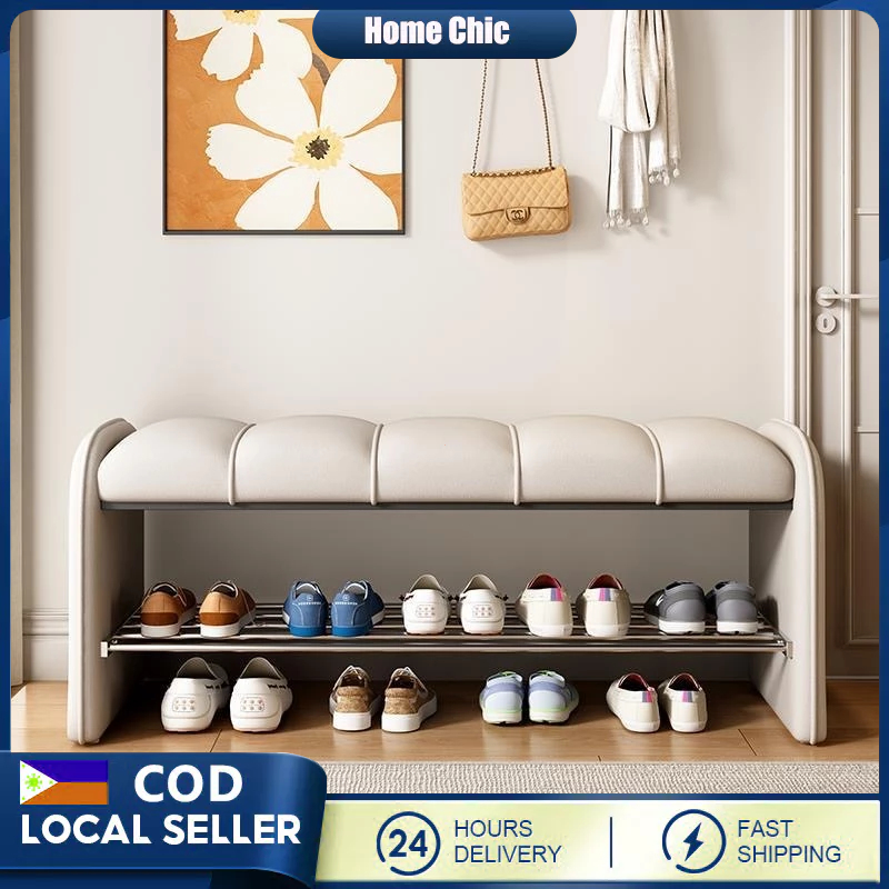 Seatable Shoe Stool Cushion Shoe Stool Multifunctional shoe rack sofa ...