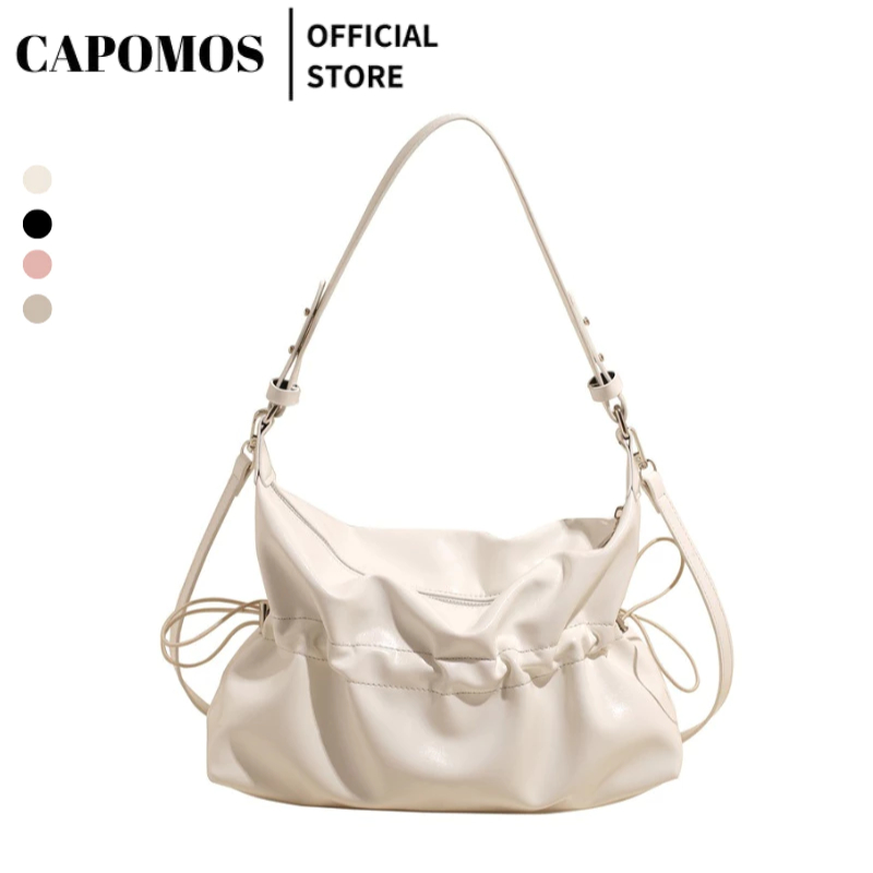 CAPOMOS Drawstring Shoulder Bag for Women Korean Style Crossbody Bag ...