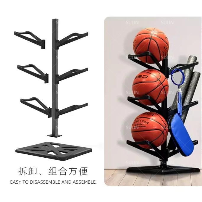 Basketball/Football/Volleyball/Storage Rack Floor Standing Ball Rack ...