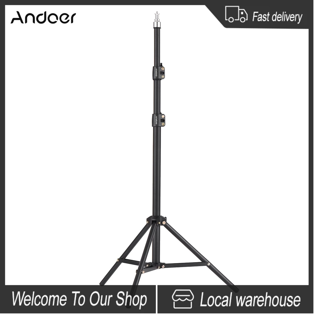 [Fast delivery]Andoer 210cm/83in Portable Metal Light Stand Heavy Duty ...