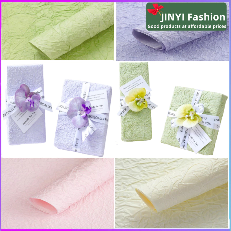 58 * 58 cm High Texture Wrinkle Packaging Paper~Birthday Gift Valentine ...