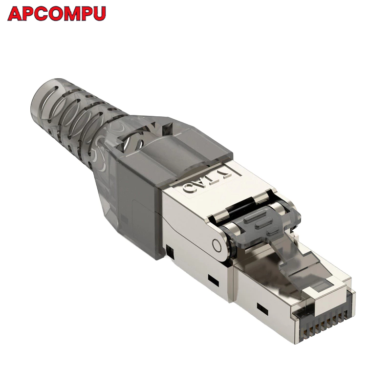 CAT6A RJ45 Modular Plug Tool Free Field Termination RJ45 Connector ...
