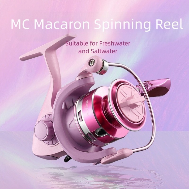 [LUSH] Pink Revolving Fishing Reel 8KG Brake Power Metal Line Cup ...