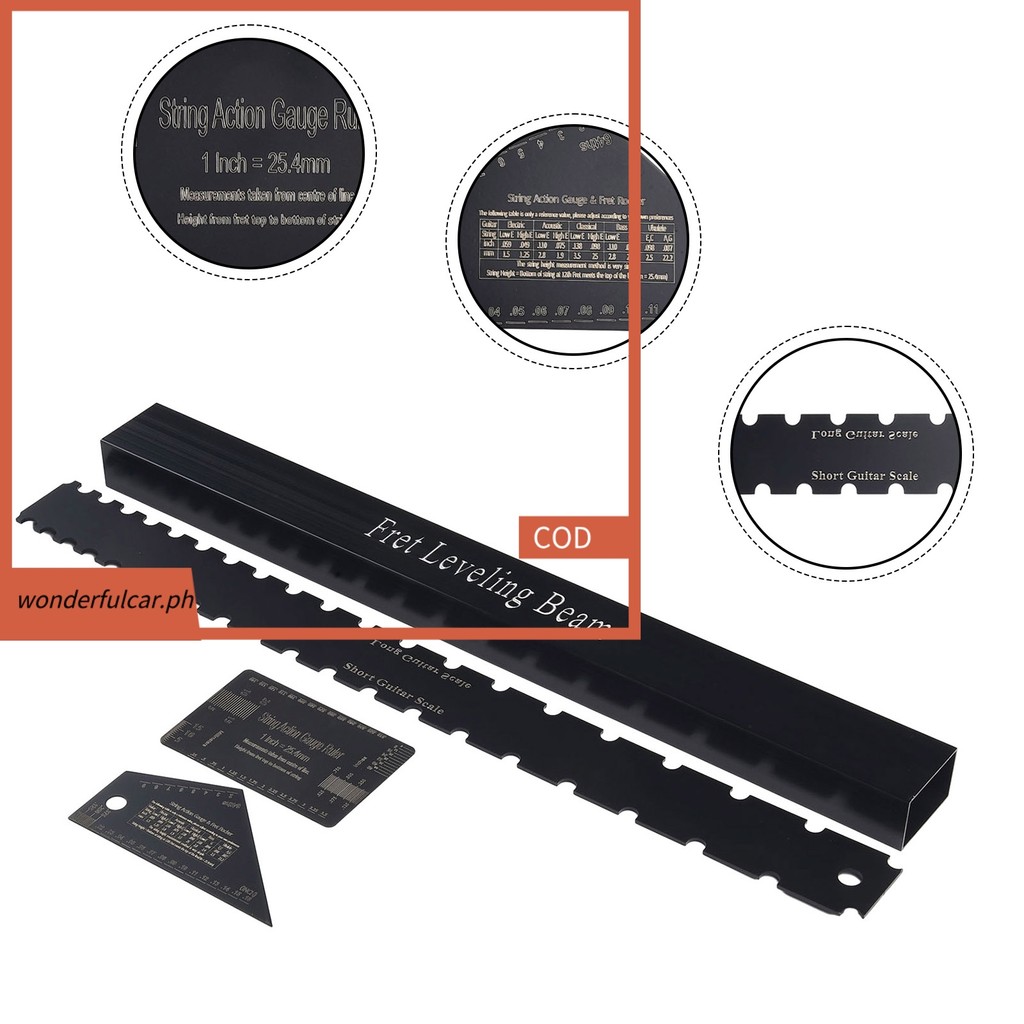 [COD] 4 PCS Luthier Tools Guitar Neck Straight Edge Fret Leveling Beam ...