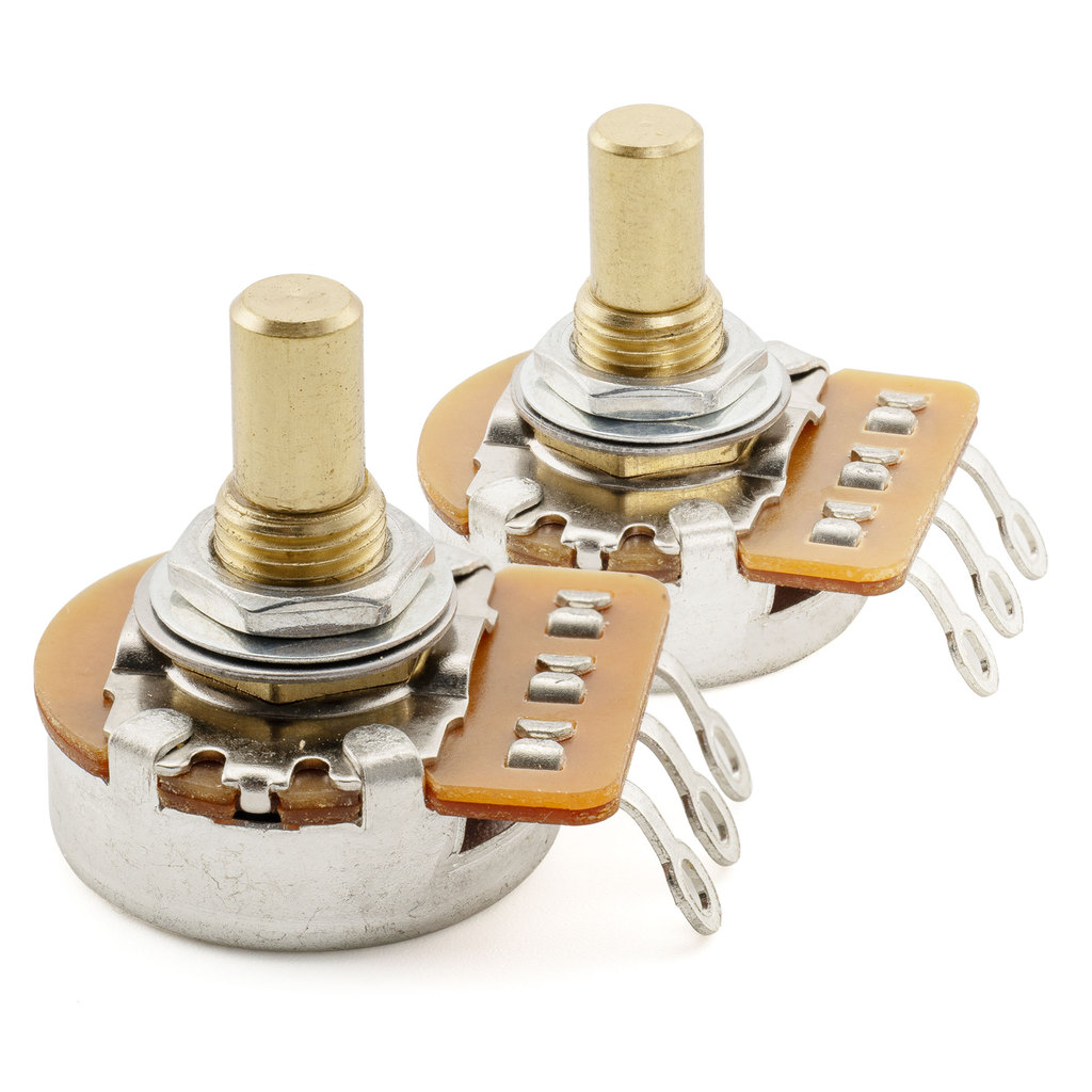 Musiclily Pro HD A500K+B500K Pots Brass Metric Solid Short Shaft 6.5mm ...