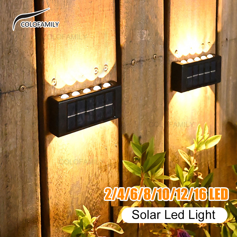 2/4/6/8/10 Outdoor Solar Wall Light for Deco Solar Light Waterproof ...