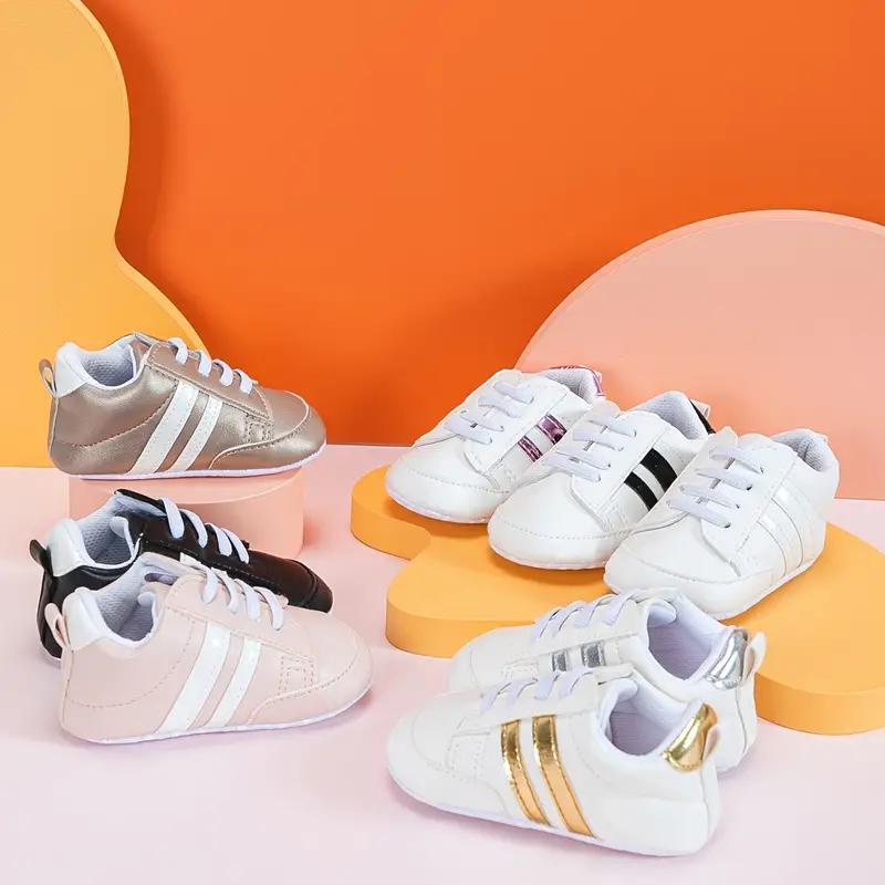 Baby Girls Soft Sole First Walker Shoes - Cute Eyelash Chiffon Flower Crib Shoes