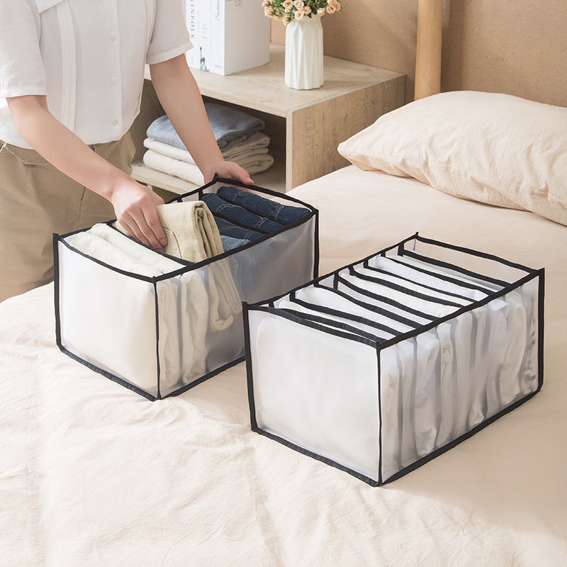 6/7/9/11 Grids Jeans Leggings Storage Box With Compartments Underwear