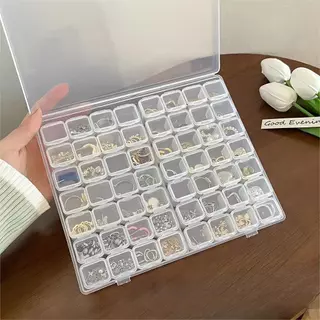 Compartment Storage Box 72 Grids Acrylic Organizer Box with 3 Drawers  Storage Containers Transparent Organizer Box for Crafts Art Supply Painting  Nail