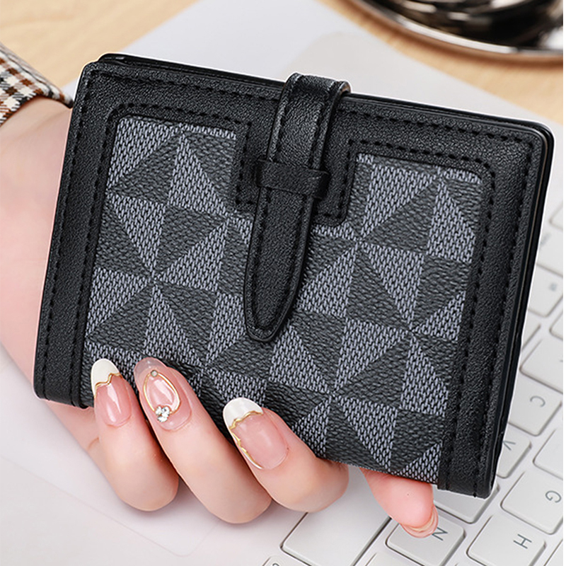 New Influencer Short Wallet Women's Card Holder Coin Purse Ladies Retro