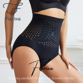 Flarixa Plus Size Shapewear Women Tummy Control Shorts High-rise Slimming  Belly Underwear Lace Safety Shorts Body Shaper Panties