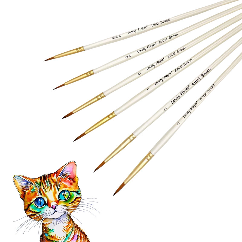 Ultra Fine Paint Brush Script 6 Piece Script Liner Paintbrush Set ...