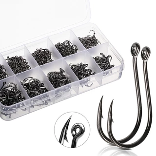6pcs/set High Carbon Steel Swivel Fishhooks With 5 Small Hook Rigs