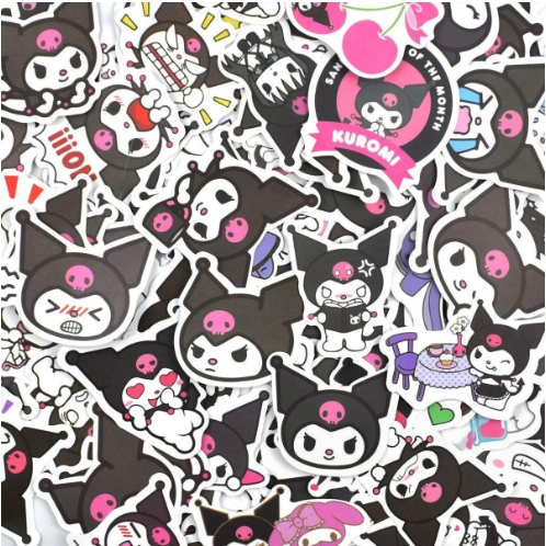 50 sheets/set Sticker Kuromi Yugui Gou Meile Tipa Cha Gou Cartoon Hand ...