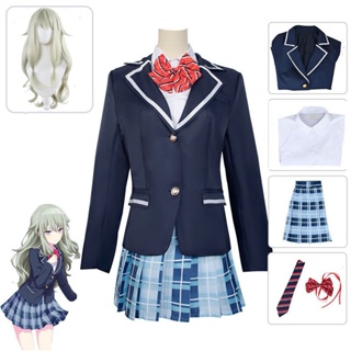 Women Anime Cosplay Costume School Dress Uniform Full Set Halloween Outfit  for Girls