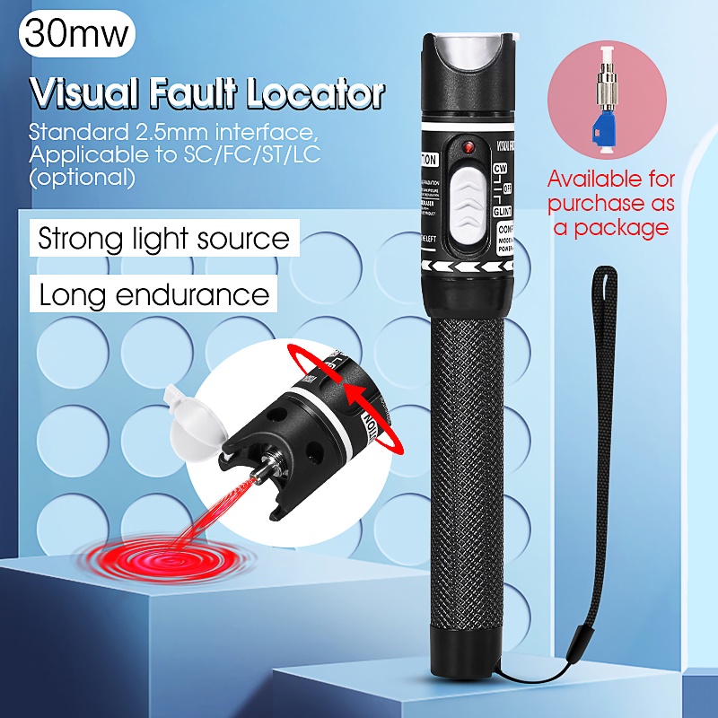Visual fault locator 30MW optical fiber test pen red light source 30km