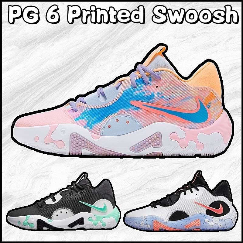 Or/nlke PG 6 Printed Swoosh EP Wear-Resistant Anti-Slip Lightweight Men's  Tennis Cushioning Breathable Basketball Shoes DO9823-100 DH8447-001  DH8447-100