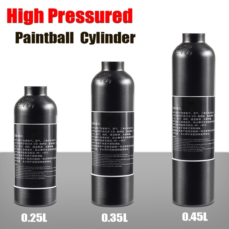 Aluminum CO2 Air Tank 4500Psi Paintball Cylinder High Pressure Soda Bottle Safety Explosion