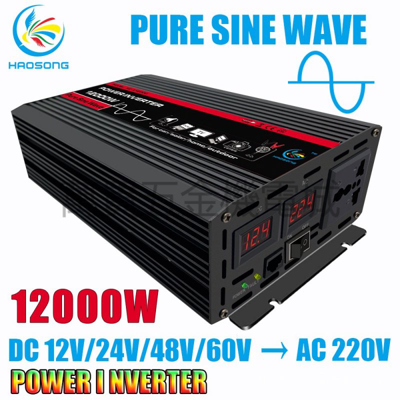 [Wanguan] 12,000w Pure Sine Wave Power Inverter DC 12V/24V/48V/60V To ...