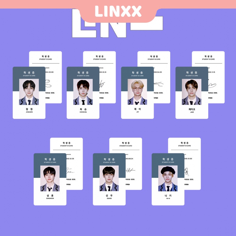 LINXX 7Pcs/set EN Member Lomo Card Kpop Photocards Postcards ID Card ...