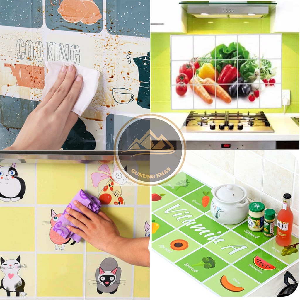 Aluminum Foil Anti-Oil Fire Kitchen Sticker 45 x 70 cm | Shopee Philippines