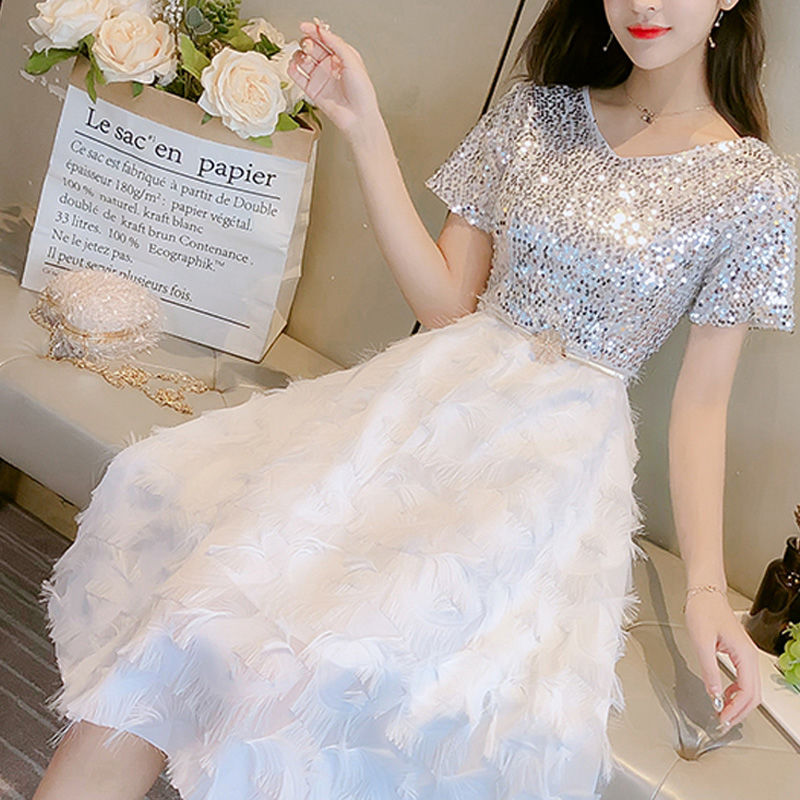 green emerald velvet dress Pink Tulle Sequins Long Formal Dresses, Beautiful Short Sleeve Evening