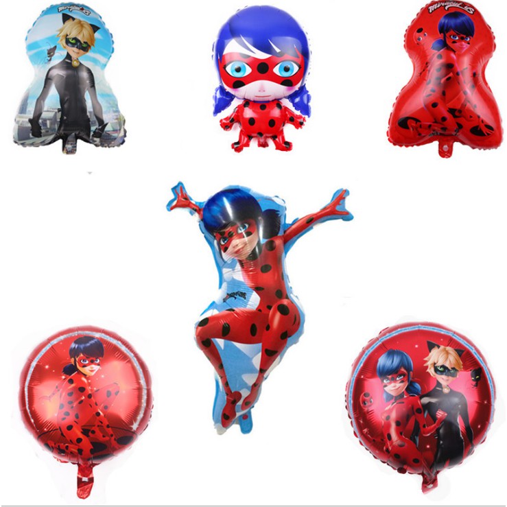 ladybug girl aluminum balloon black cat Miraculous Ladybug Adrien ...