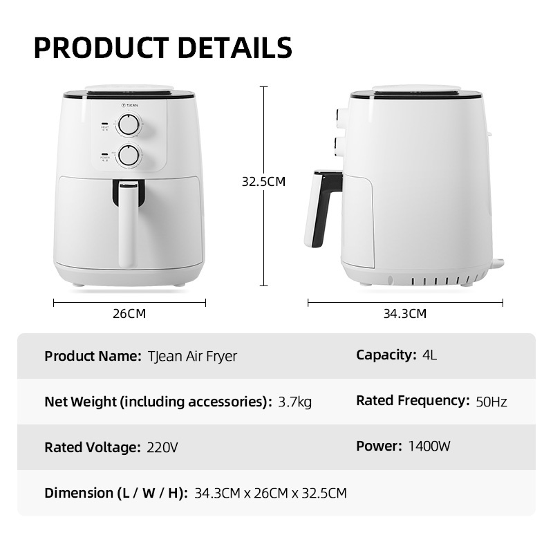 TJean Air Fryer on Sale 4L MultiFunction Oilfree Air Fryer Home