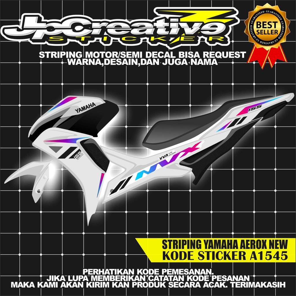 Aerox STRIPING NEW NVX CONNECTED STYLE MALAYSIAN STREET Shopee