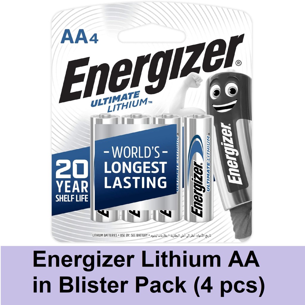 Energizer AA Lithium (4 pcs) Battery Ultimate Lithium Batteries Lithium
