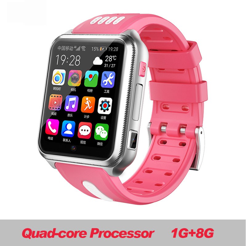 4G Children s smart watch H1 Android phone kids SmartWatch with Sim Card and TF card Dual camera GPS wifi watches PK W5