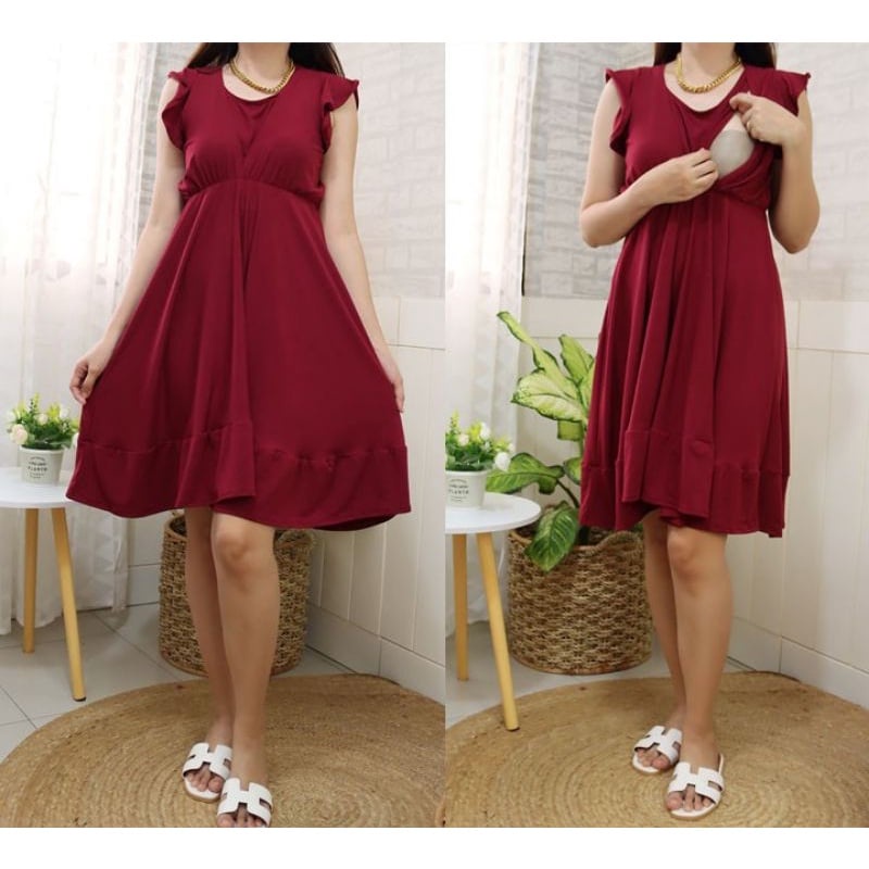 Nursing dress clearance shopee