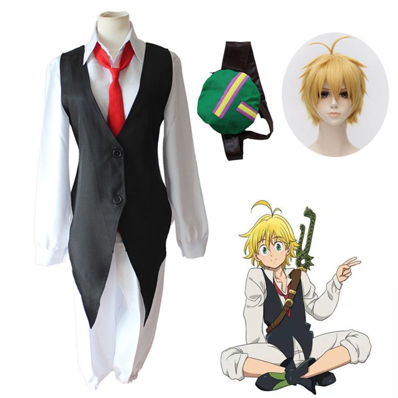 Seven Anime The Deadly Sins Meliodas Suit Cosplay Costume Party Show ...