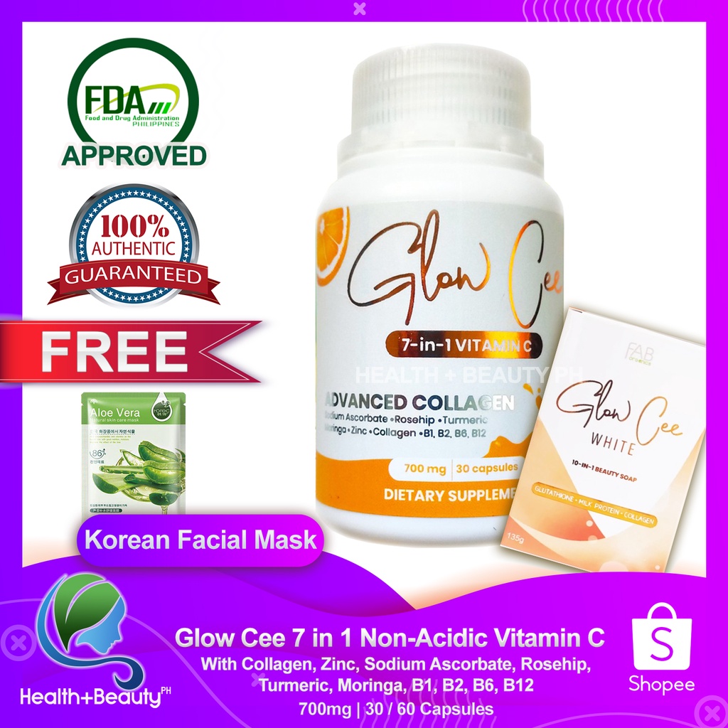Glow Cee 7 in 1 Vitamin C with Collagen Zinc Sodium Ascorbate Rosehip