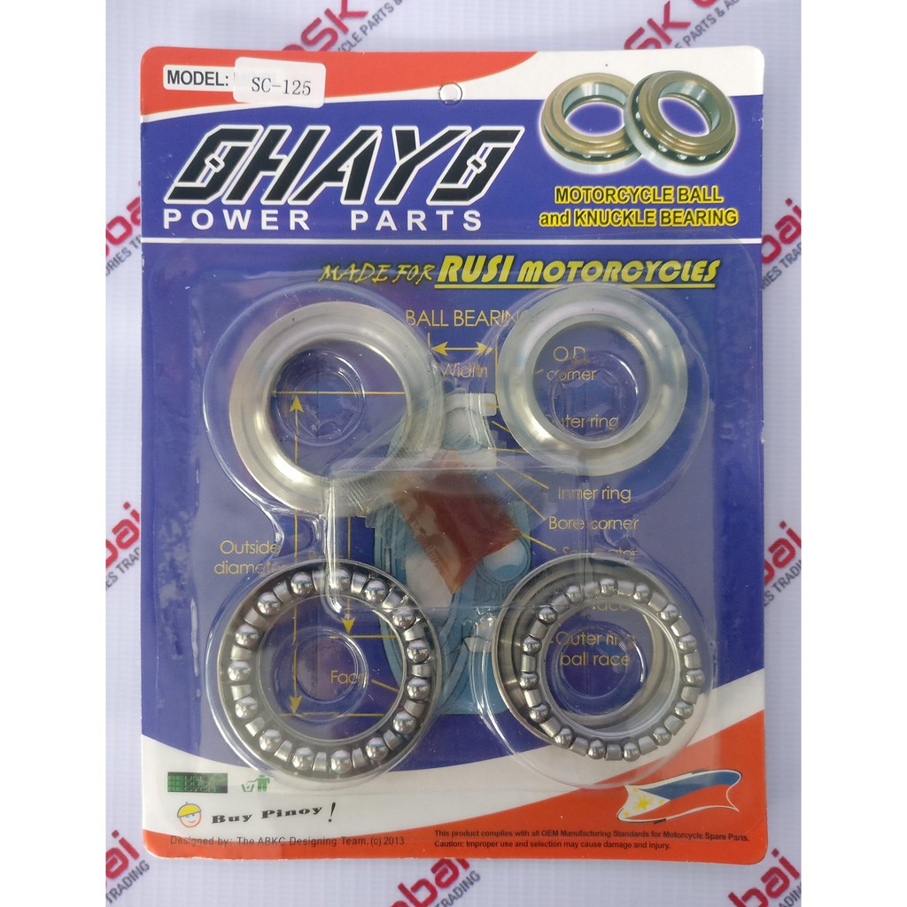 (1set) Rusi SC 125 Gala Steering Stem (Manibela) Bearing | Shopee ...