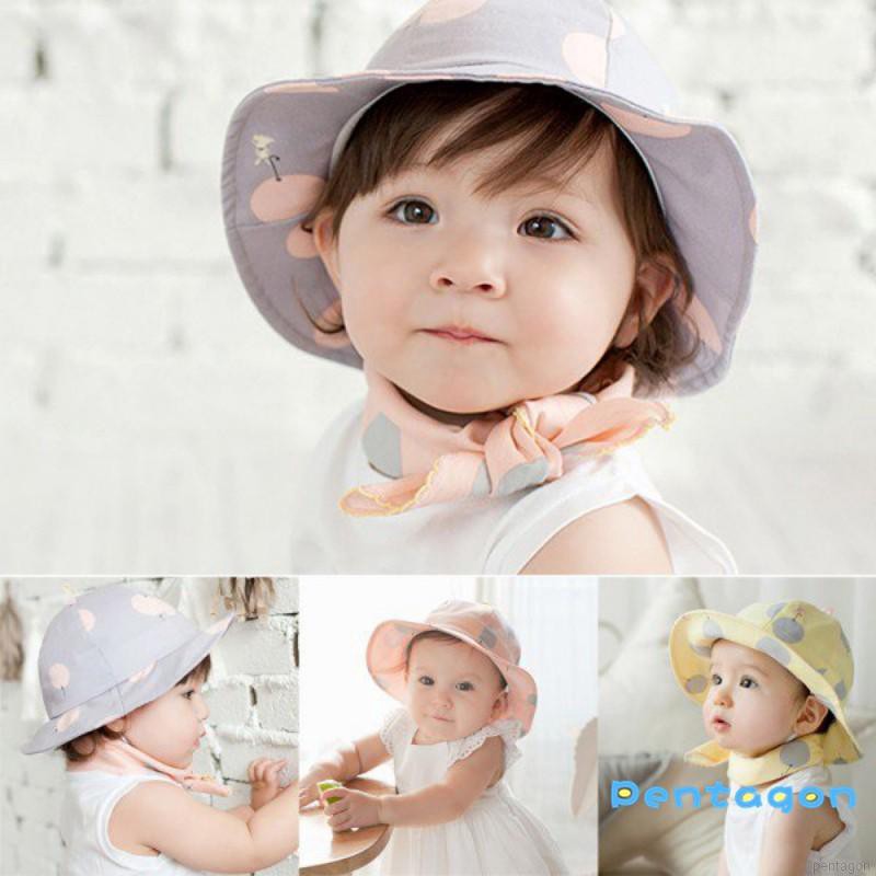 baby girl pink sun bucket hat main image 0