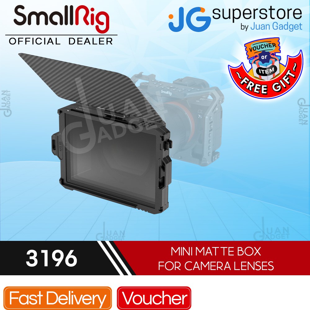 SmallRig Mini Matte Box for Mirrorless Cameras 67mm/72mm/77mm/82mm/95mm Lens 3196 JG