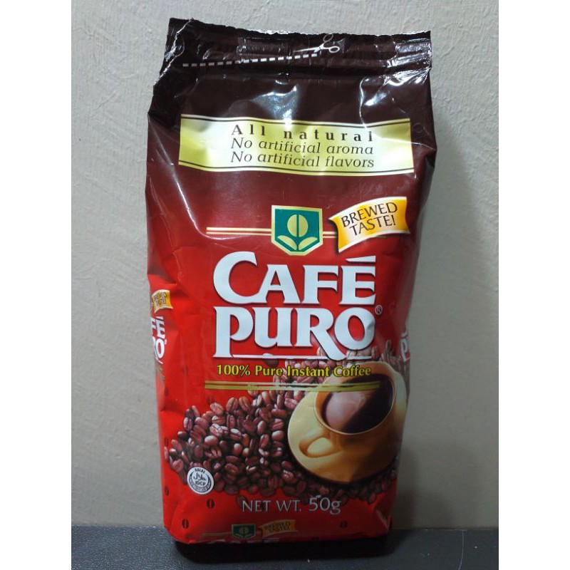 Cafe Puro 50g ( 100 pure instant coffee ) Shopee Philippines