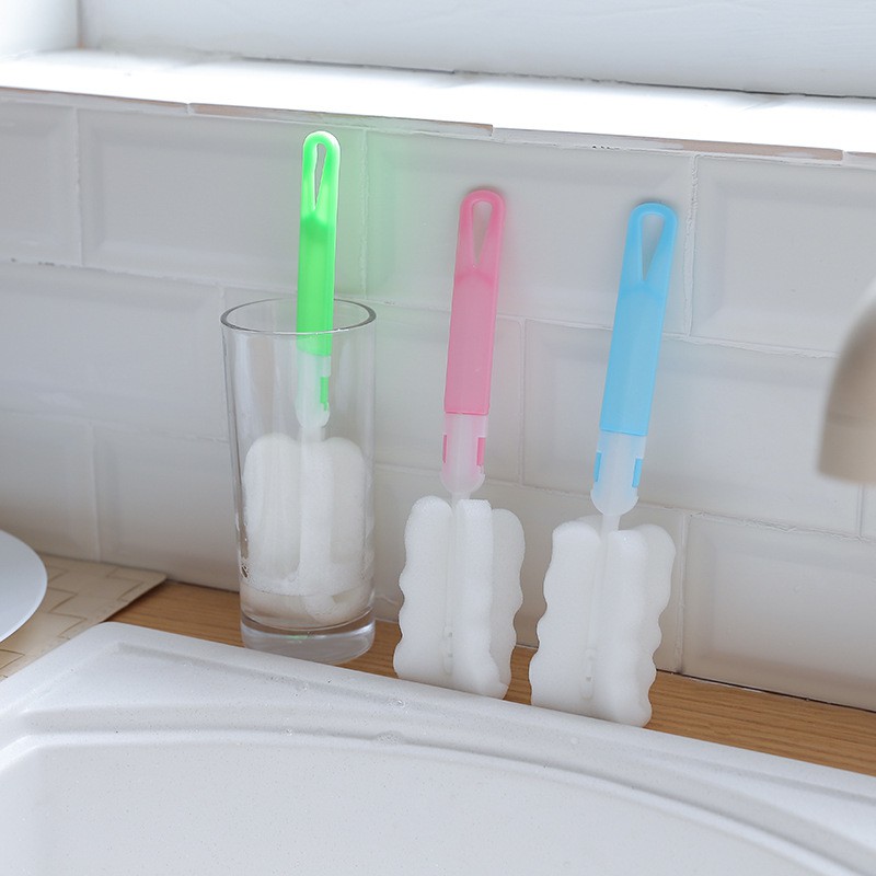 Detachable and collapsible long-handled cup and water bottle cleaning ...