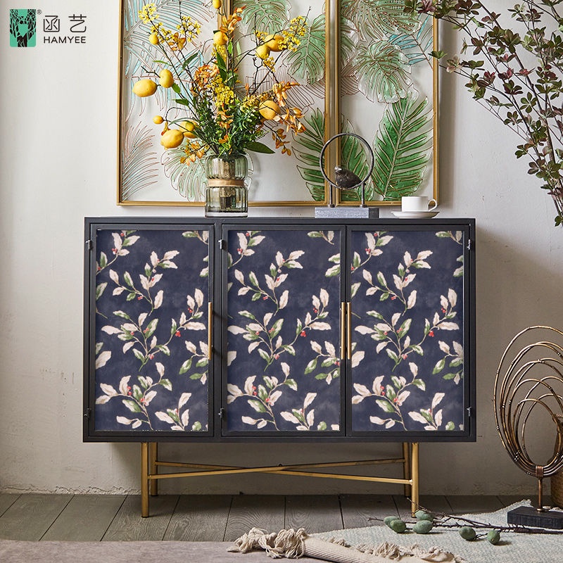 Cabinet Stickers Furniture Renovation Stickers Retro Wardrobe Sliding