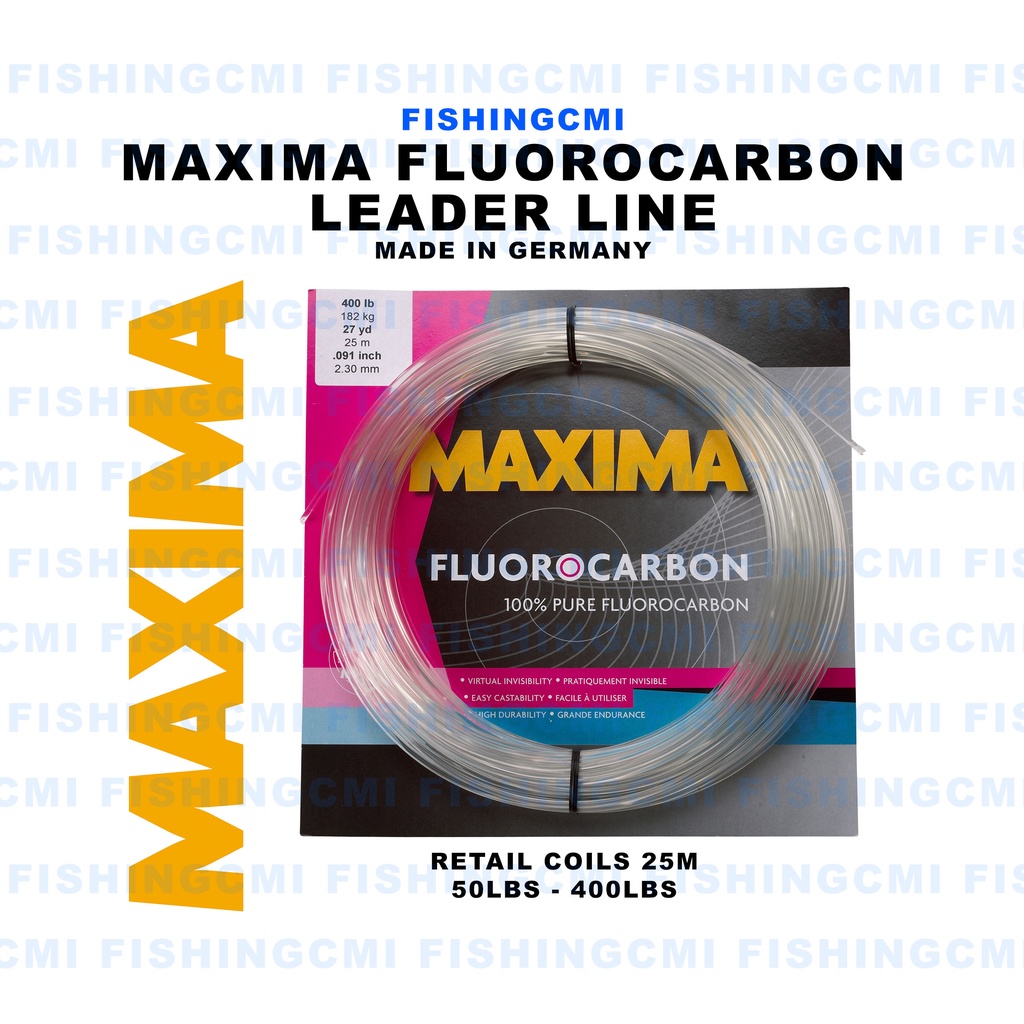 MAXIMA FLUOROCARBON LEADER COILS fishingcmi fluoro nylon germany quality  fishing tackle