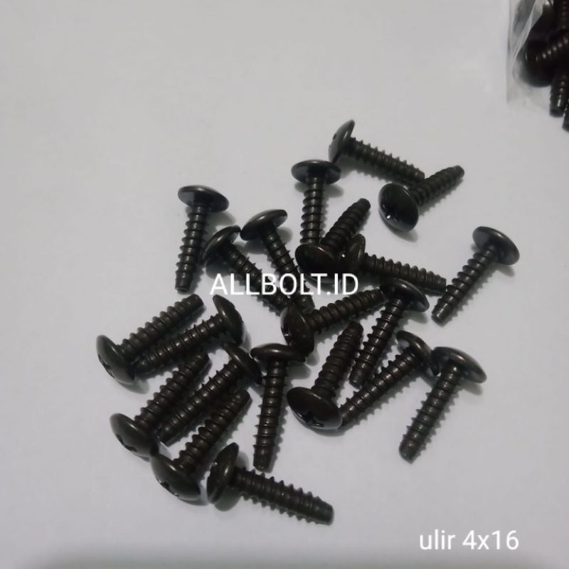 (12pcs Package) uk Thread Bolts 4x16 honda matic body Bolts, beat