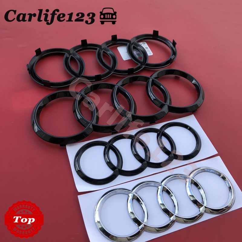 Audi Four-Ring Logo A3 A6 A4L Q3 Q5 Q7 Front Bumper Grille Grid Badge ...