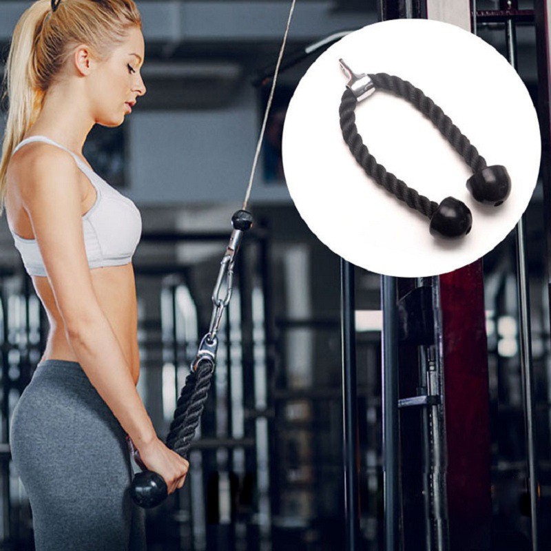 Tricep Rope Biceps Band Pull Rope Abdominal Crunches Cable Pull Bodybuilding Muscle Arm Strength