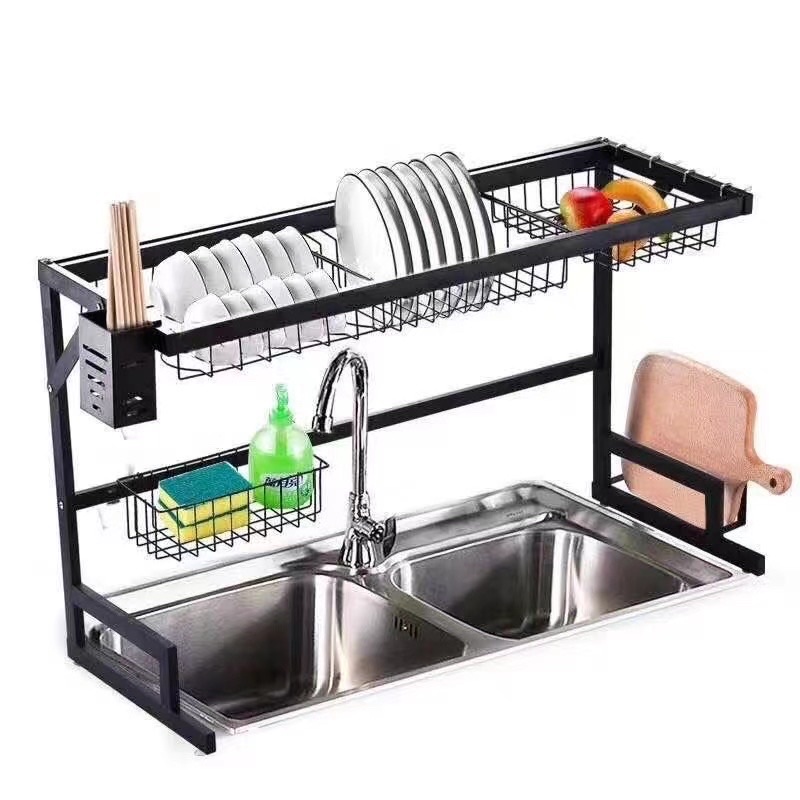 Kitchen Stainless Steel Dish Rack Drain Rack Plate Rack Dish Drainer ...