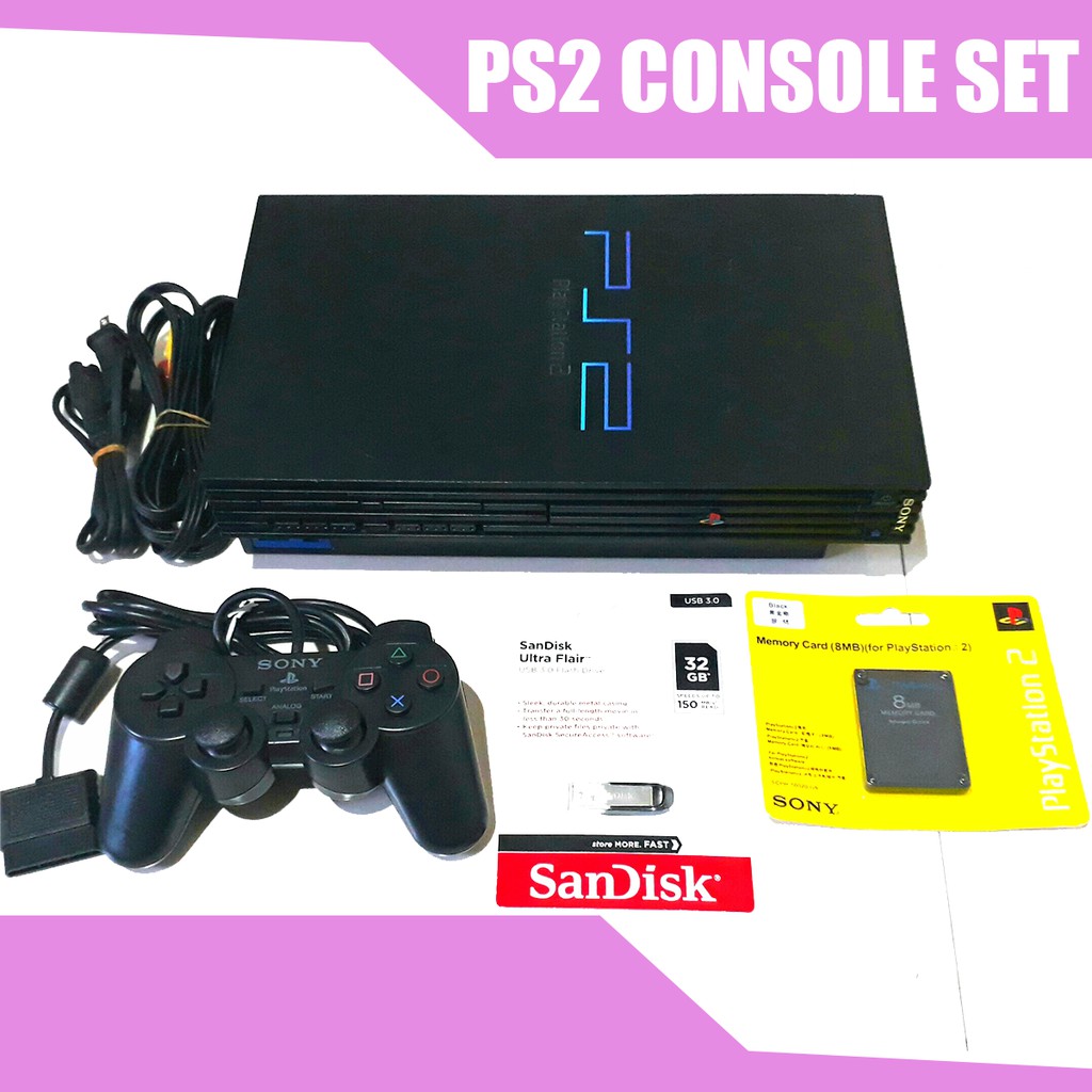 Playstation 2 Console Set Unit With USB Games PS2 Playstation2 PS2 Console