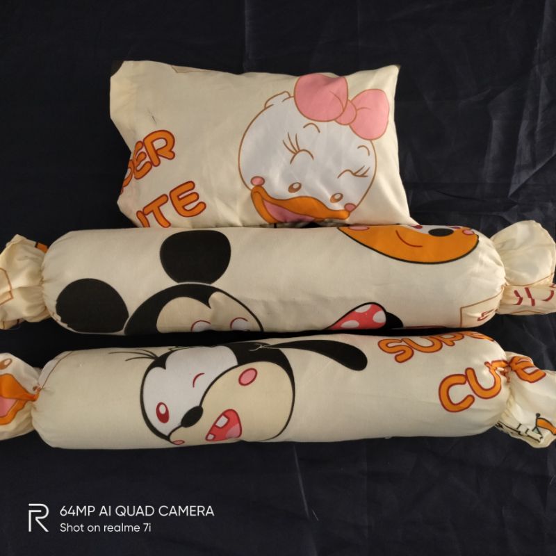 Baby pillow and bolster pillow set 3in1