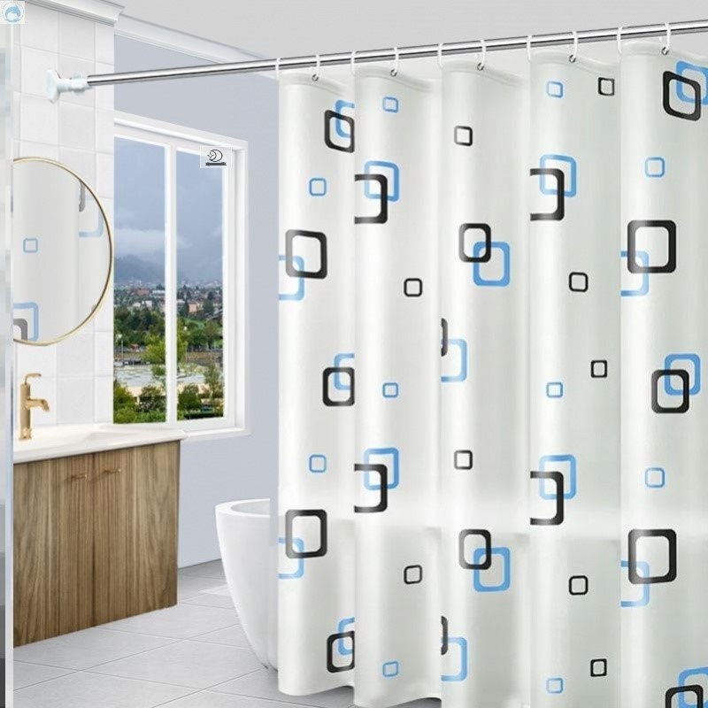 COD WATERPROOF SHOWER CURTAIN 150CM X 150CM WITH HOOK bath Curtain ...