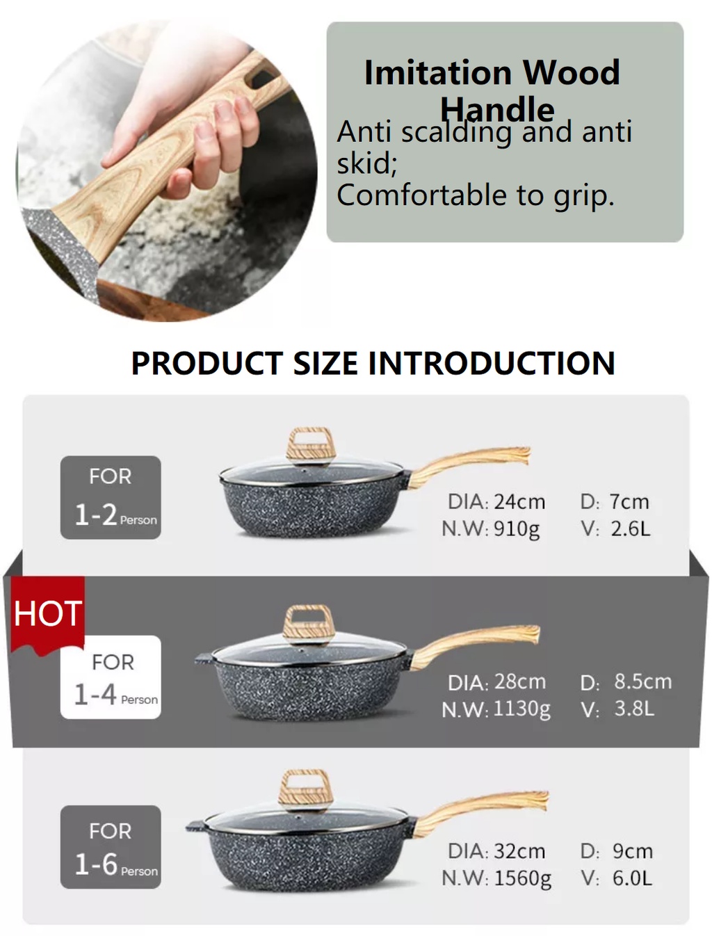 Ecowin】 non-stick frying pan 28/32cm PFOA-free non-stick coated